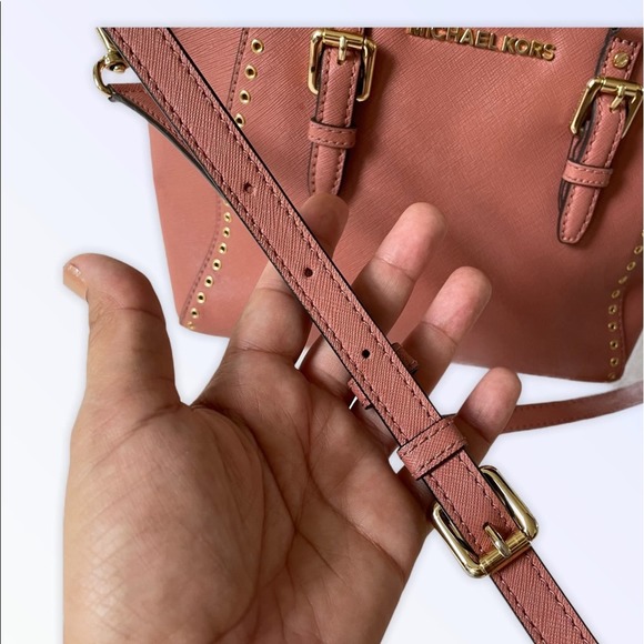 Michael Kors Ciara Grommet Bag Satchel, Rose Color, Antique Saffiano Leather - Picture 3 of 15